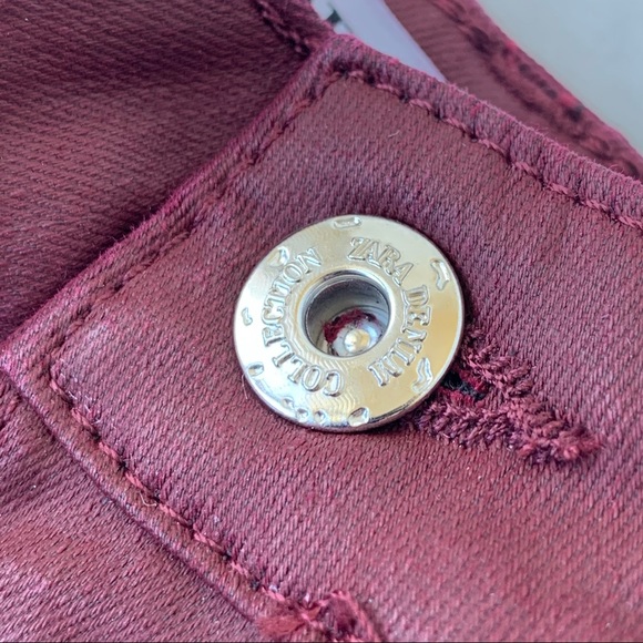 🌸New🌸 Zara Coated Slim Fit Pants Size 34 / 2 NWT - Picture 11 of 15